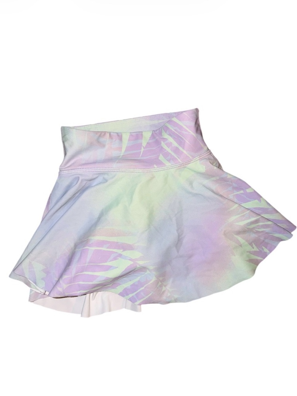 Old Navy Pastel Palm-Print Circle Skirt in Lavender & Mint